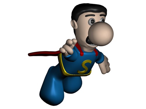 Supergómez volando
