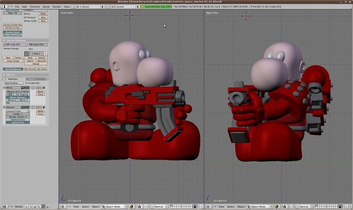 W.I.P. - Narizón marine espacial, con casco, disparando